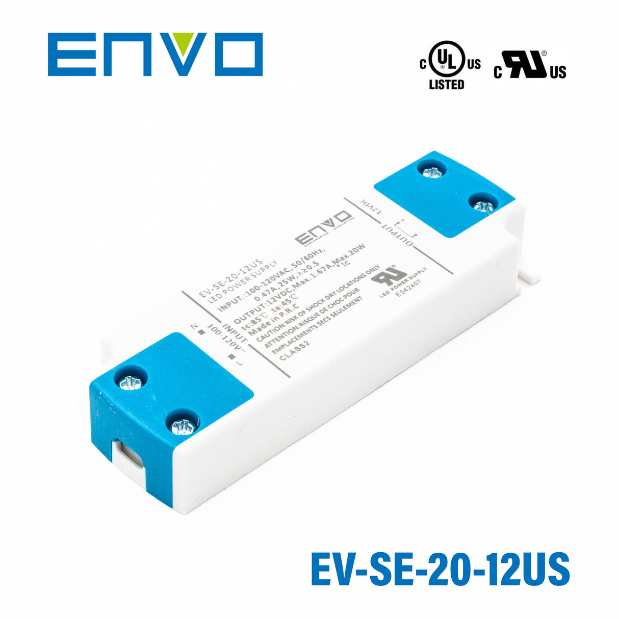ENVO EV-SE-20-12US LED Driver 20W 12V