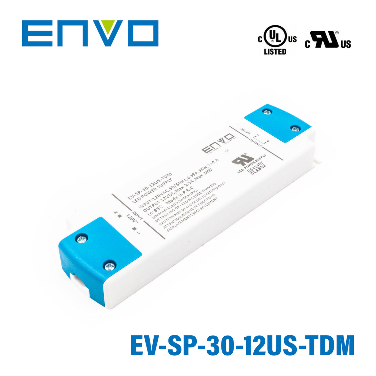 ENVO EV-SP-30-12US-TDM Triac Dimmable LED Driver 30W 12V