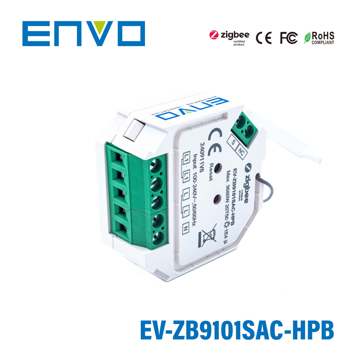 ENVO ZigBee In-wall Switch - On/Off Control, 16A