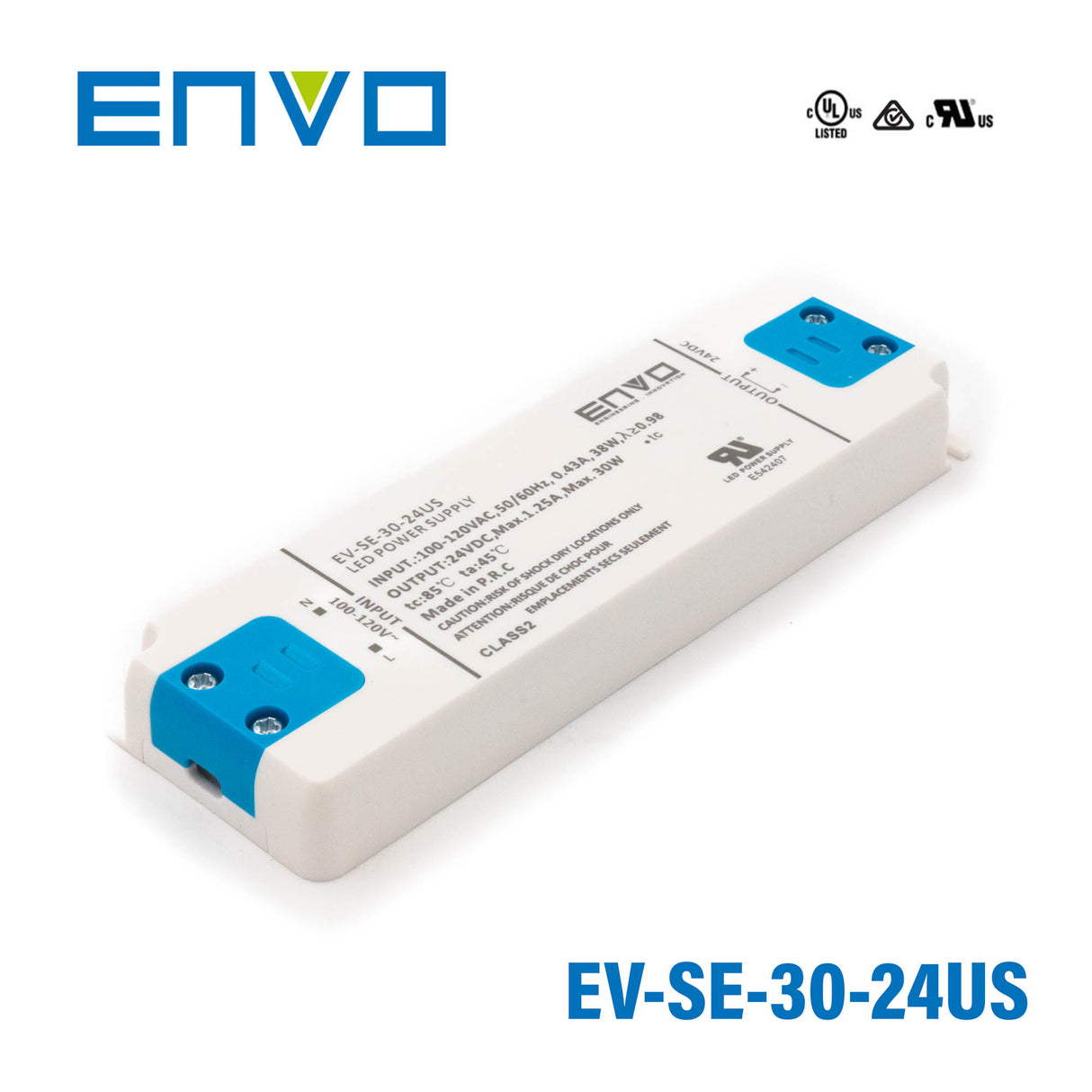 ENVO EV-SE-30-24US LED Driver 30W 24V