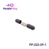 Purple Plug 222 Compact Splicing Connector, 3 Port 2 Way, Waterproof,  with Lever