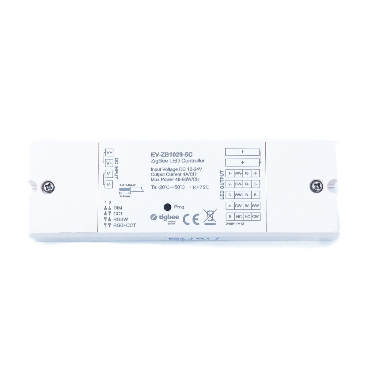 ENVO ZigBee Super Thin 5 Channel Controller 12-24V 4A per Channel - PHOTO 1